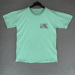 Teddy Fresh men’s Large short sleeve t-shirt Light Green pullover colorful